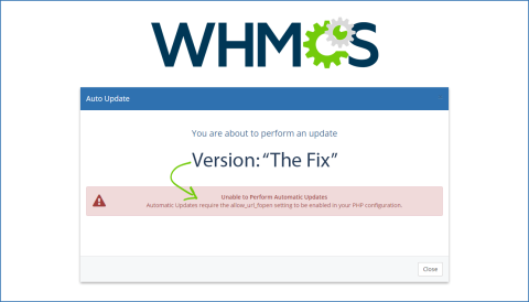 WHMCS allow_url_fopen fix for blocked automatic updates