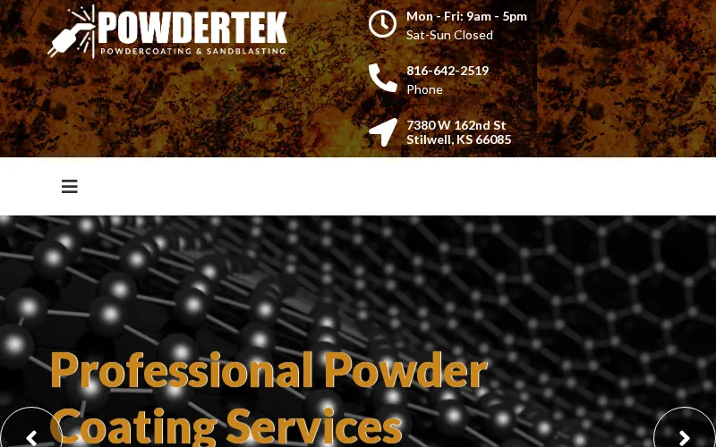 Powder Tek KC homepage design